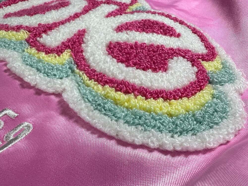 Loungefly Barbie 65th Anniversary Satin Varsity Bomber Jacket Size Medium - Picture 6 of 12